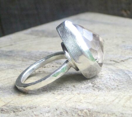 Crystal Quartz Ring in Handmade Sterling Silver Setting-includes shipping-Sold