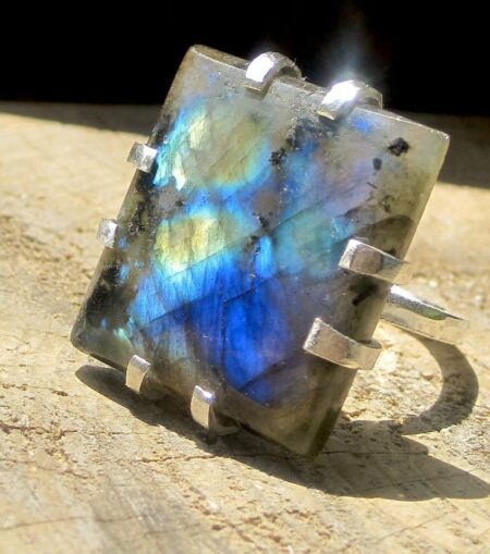 Labradorite Cocktail Ring- Handmade from Sterling Silver - includes shipping SOLD